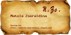 Matola Zseraldina névjegykártya